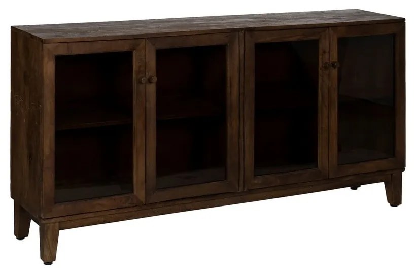 Vitrină maro din lemn de mango 180x87x35 cm Ravi – Ixia