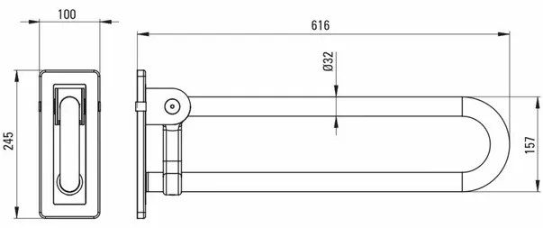 Maner de sustinere rabatabil Deante Lehnen Concept Pro 60 cm