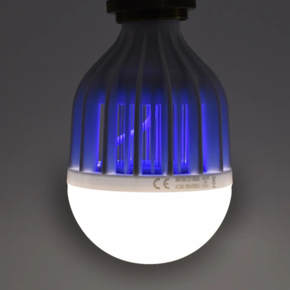 Bec LED cu functie anti-insecte Optonica, 10W(80W), E27, 800 lm, lumina neutra (4500K), opal, clasa energetica G