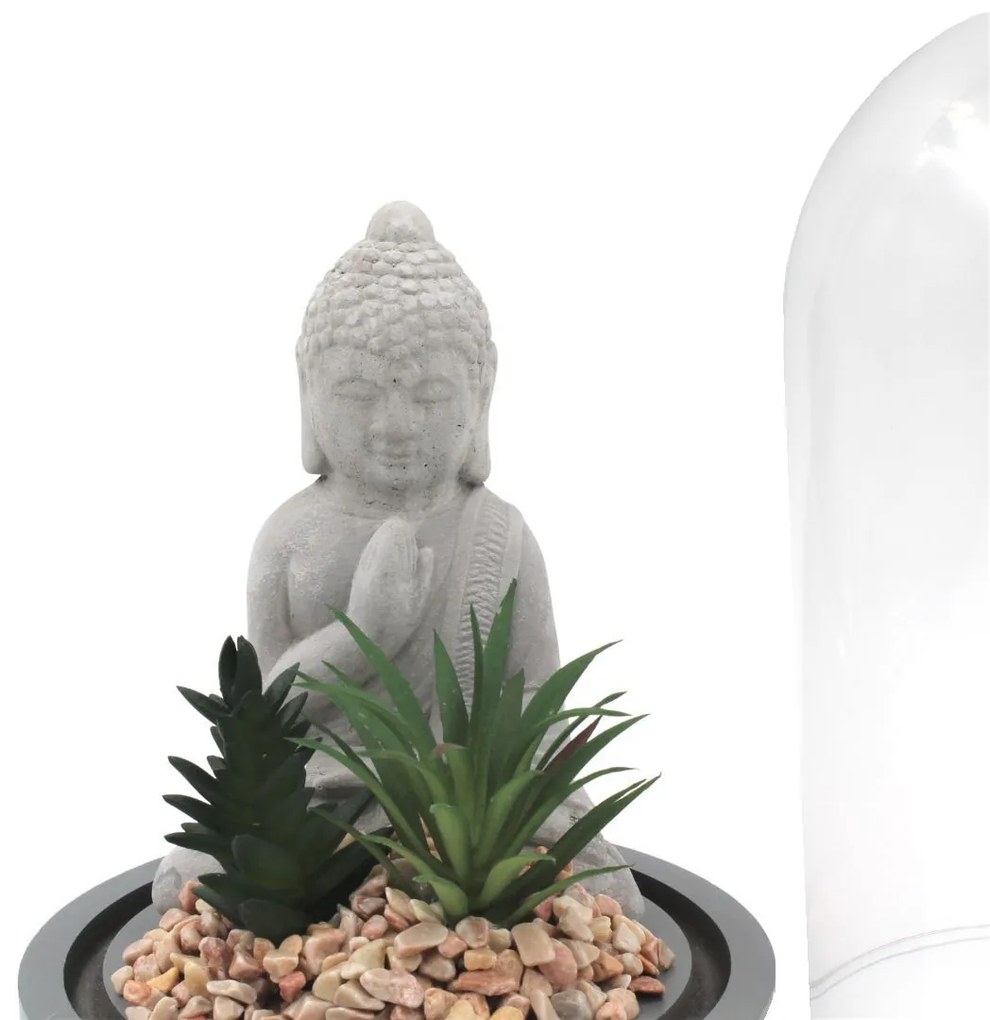 Glob decorativ sticlă cu Buddha 21cm