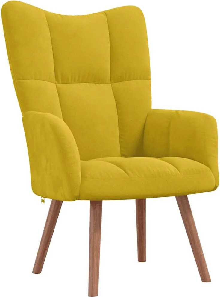 vidaXL Scaun de relaxare, galben muștar, catifea