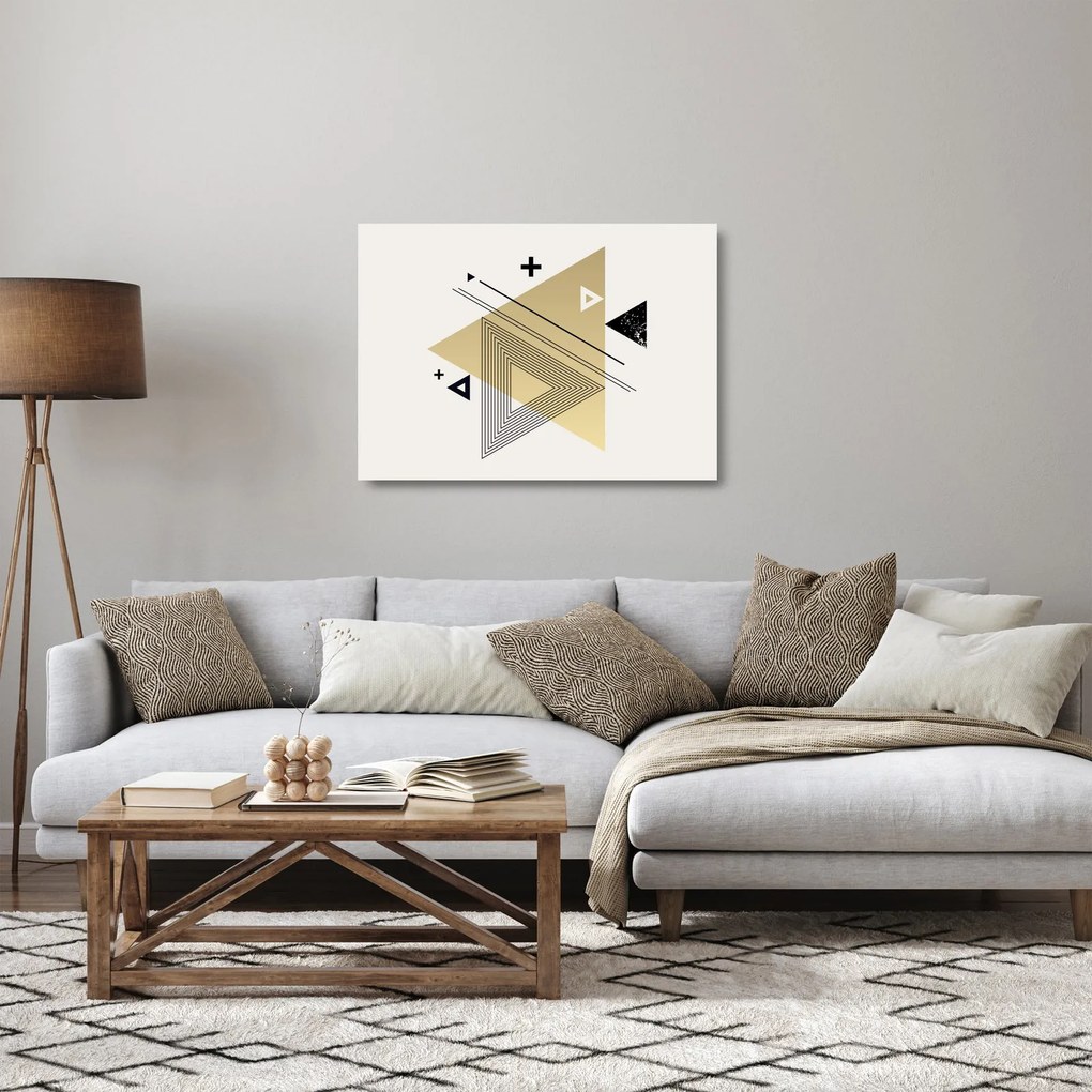 Tablou pe sticlă - Forme geometrice N⁰4 (70x50 cm)