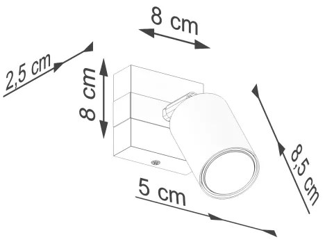 Spot de perete Sollux SL.1343 FAGER 1xGU10/10W/230V negru