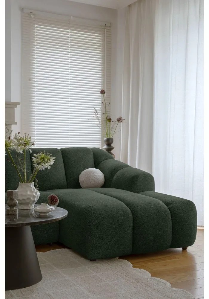 Colțar verde închis (cu colț pe partea dreaptă/cu șezlong) Shell – Miuform