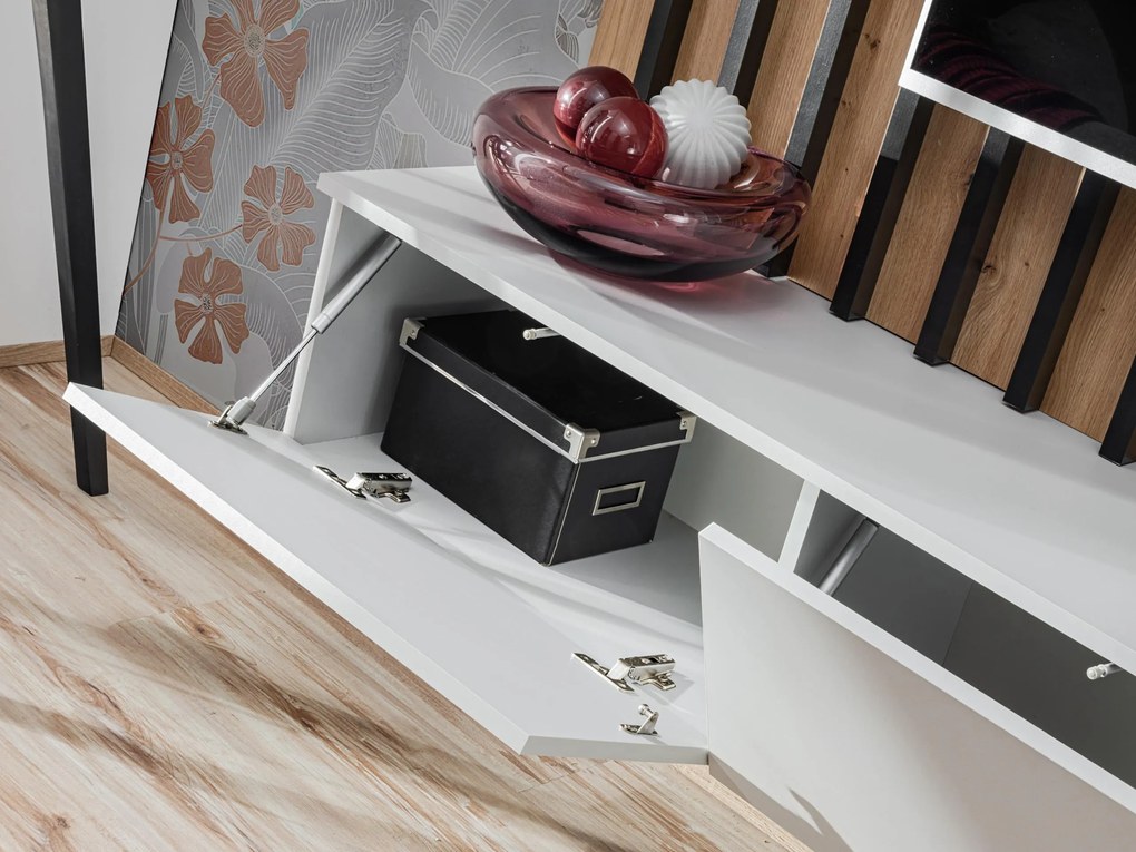 Mobilier living Vertic (stejar artisan + perla gray). 1097589