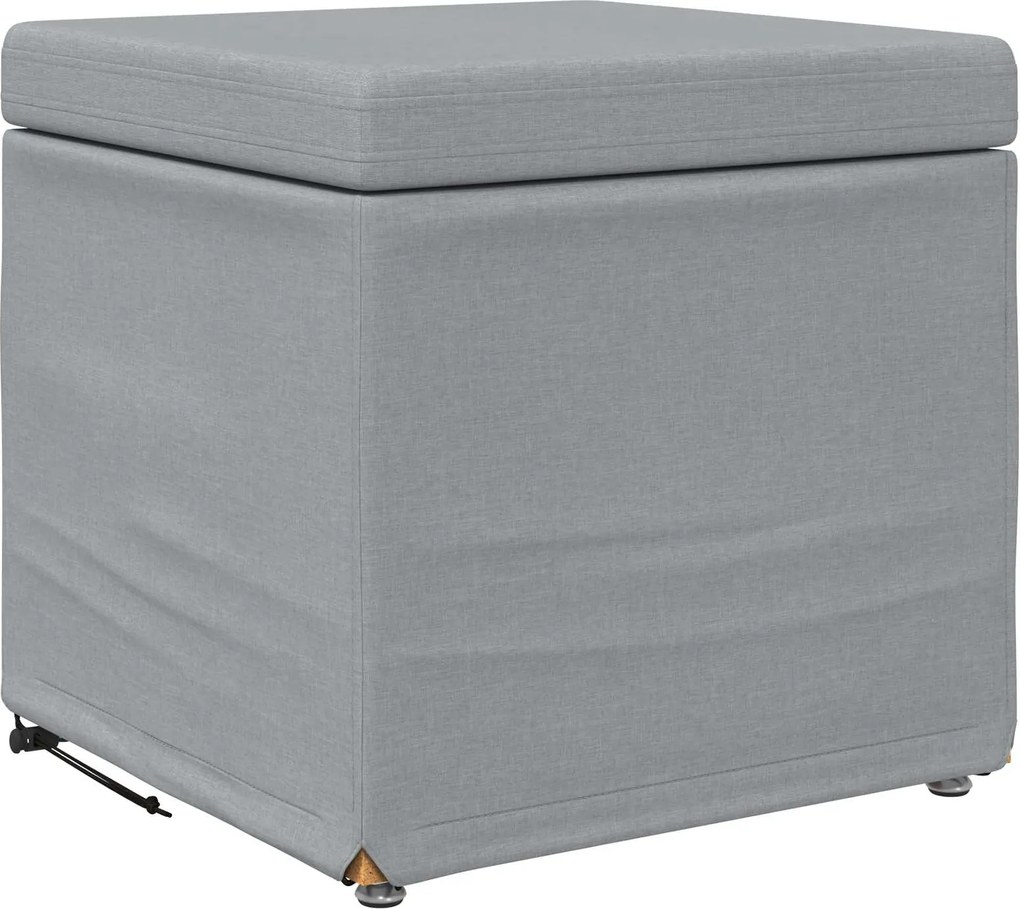 vidaXL Taburet Gri deschis 41 x 41 x 40 cm Stofă și lemn prelucrat