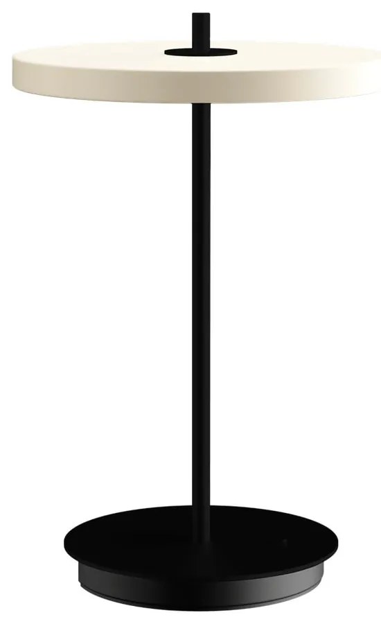 Veioză alb-negru LED din metal cu abajur din metal (înălțime 31 cm) Asteria Move – UMAGE