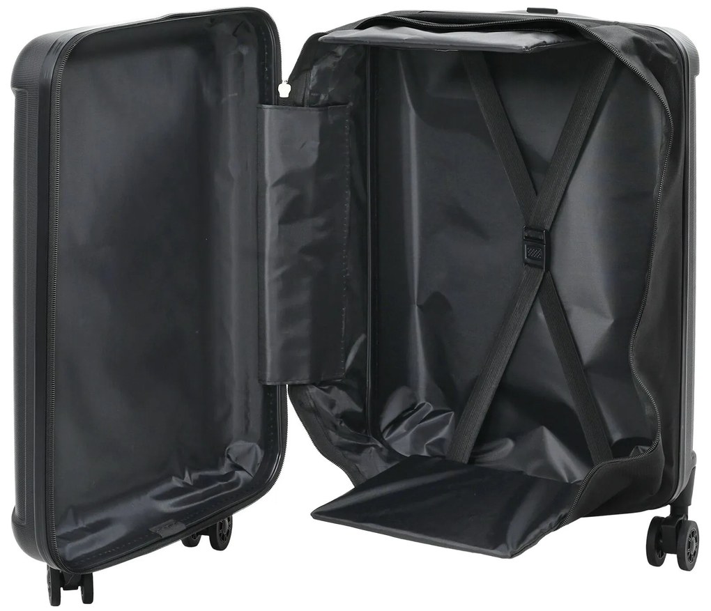 vidaXL Suntă pliabilă Hard Shell 20&#039;&#039; Neagră 34x23x55.5 cm ABS