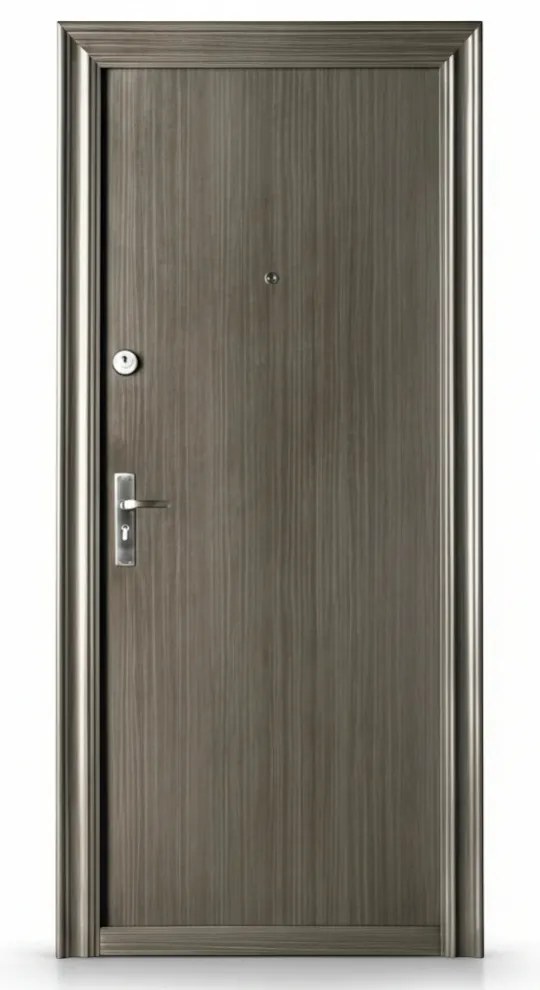 Usa metalica de exterior cu izolatie si vizor Novo Doors ND7003 , 2 yale,tabla 0,7 mm, balamale si clanta incluse, toc de 7 centimetri, pentru casa