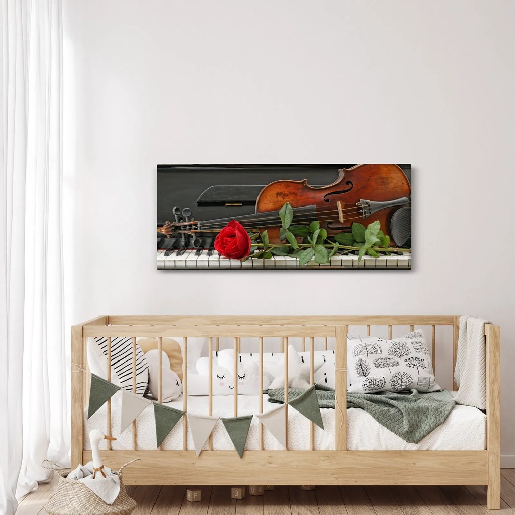 Tablou- Amintire de muzicean (120x50 cm)