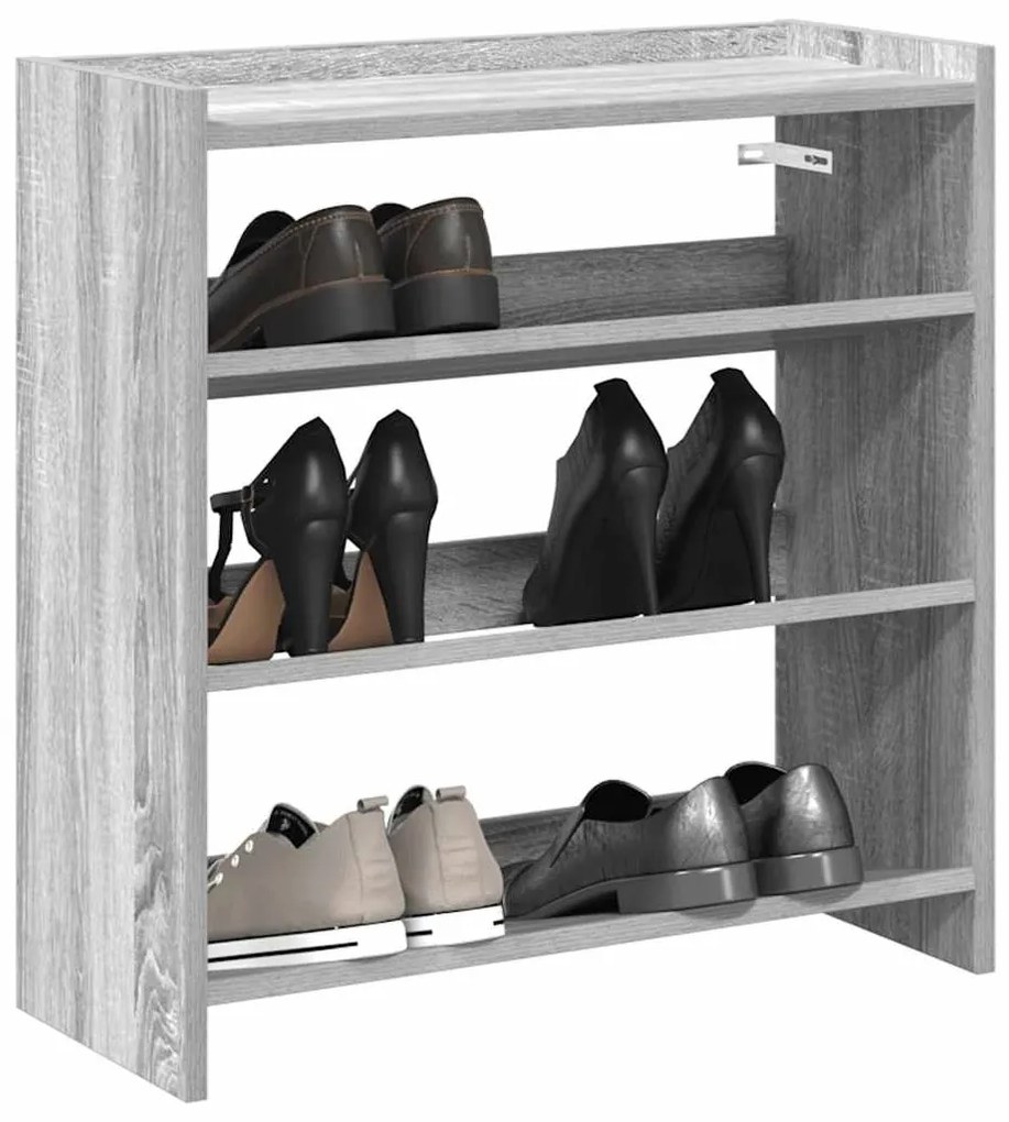 vidaXL Pantofar, gri sonoma, 60x25x62 cm, lemn compozit