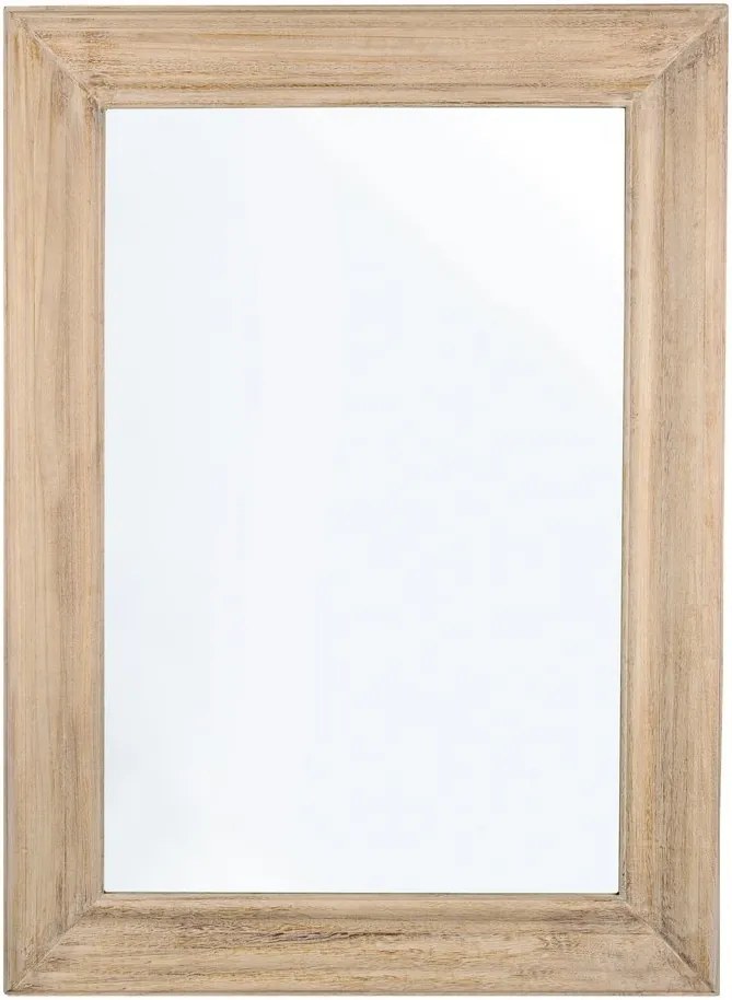 Oglinda decorativa perete cu rama lemn natur Tiziano 81 cm x 3.8 cm x 111 h