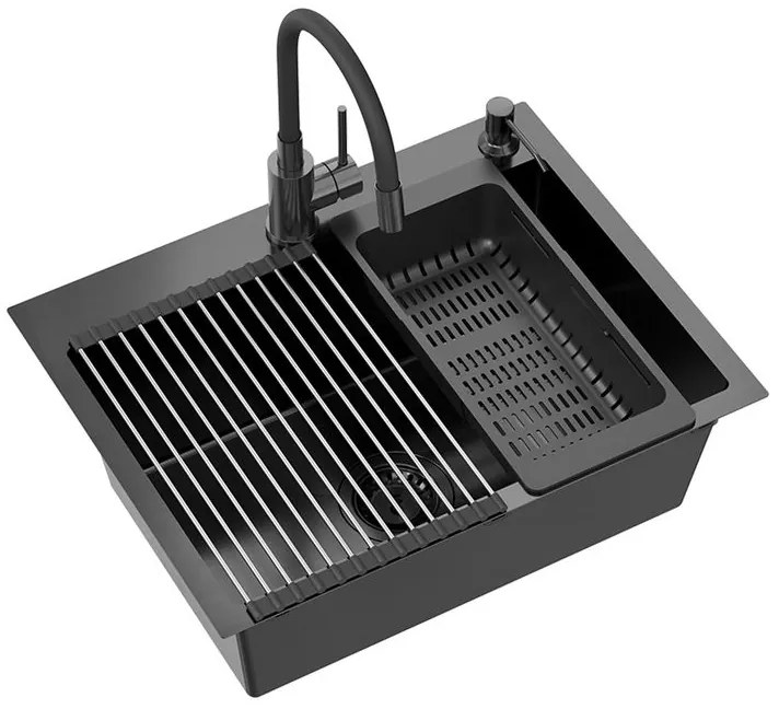 Chiuveta inox LUKE 110 WORKSTATION negru