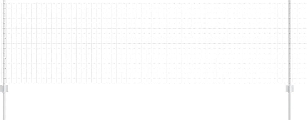vidaXL Gard cu Stâlp Argintiu 0,8 x 25 m Oțel