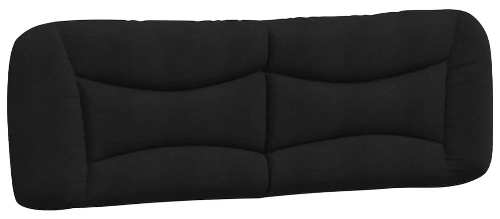 374590 vidaXL Pernă pentru tăblie de pat, negru, 160 cm, material textil
