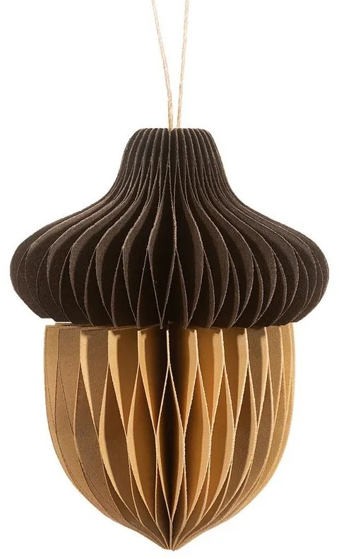 Ornament de Crăciun lucrat manual din hârtie 10 cm Honeycomb Acorn – Sass & Belle