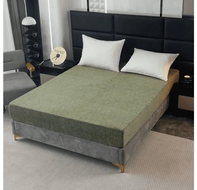 Cearsaf Cocolino microplus cu elastic GRENA 160x200 cm verde