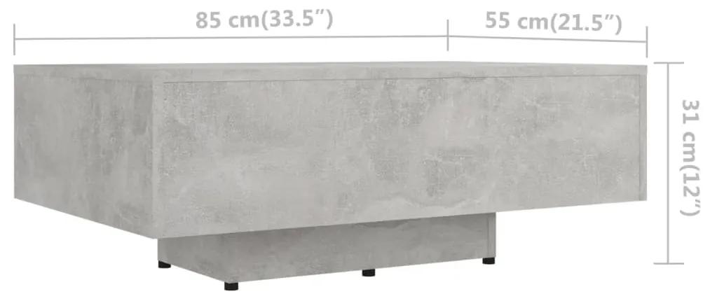 Masuta de cafea, gri beton, 85x55x31 cm, PAL 1, Gri beton, 85 x 55 x 31 cm
