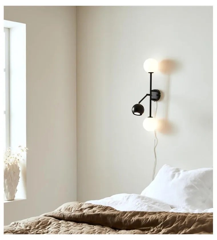 Aplică Markslöjd Beside, înălțime 60 cm, negru