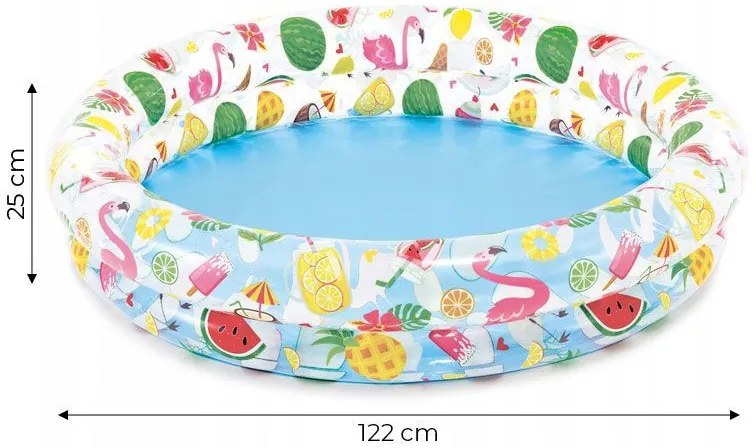 Piscină colorată pentru copii cu un diametru de 122 cm