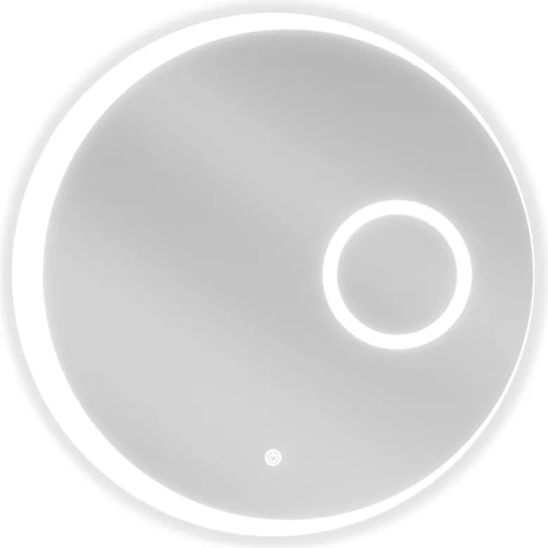 Mexen Ella oglindă de baie iluminată cu oglindă cosmetică, rotundă 60 cm, LED 6000K, anti-abur - 9811-060-060-611-00