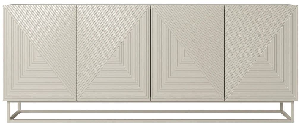 Comodă Asha 200 cm cu patru uși - casmir / cadru casmir