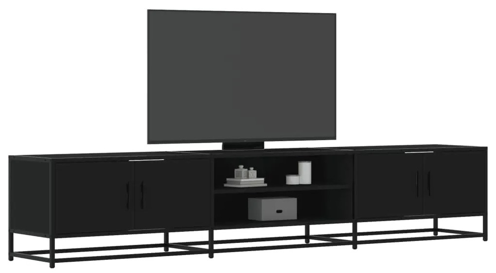 vidaXL Dulap TV, negru, 210x35x41 cm, lemn prelucrat