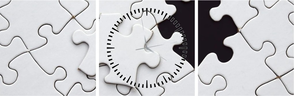 Tablou cu puzzle (cu ceas) (90x30 cm)