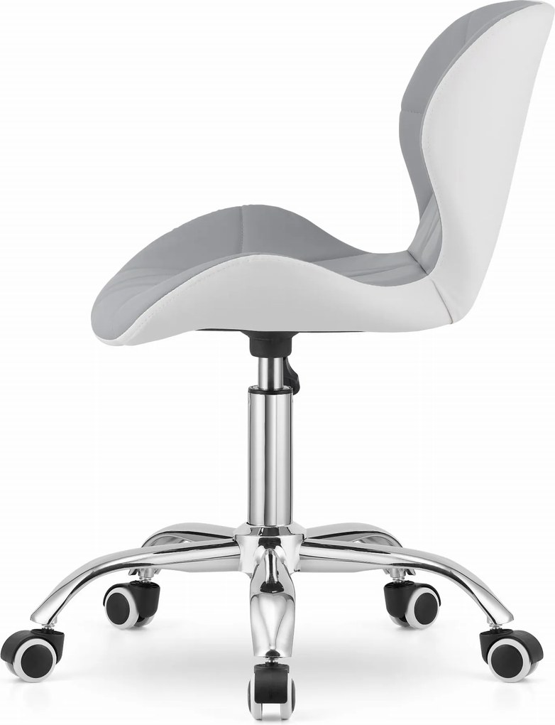 Oferta Scaun de birou alb-gri AVOLA din piele ecologica II clasa