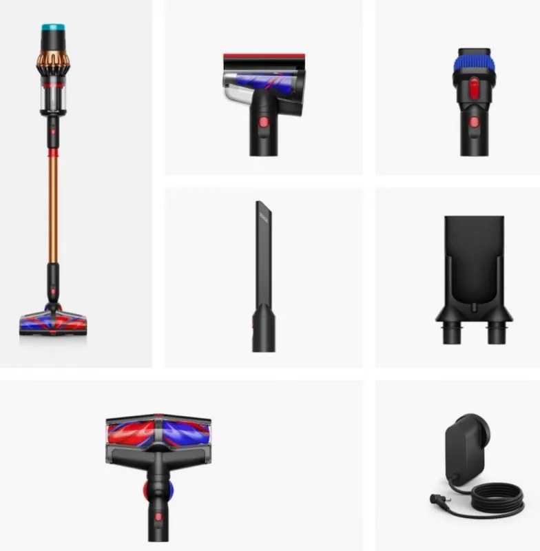 Aspirator vertical Dyson V16 Piston Animal 492963-01, 315AW, 900W, 1.3L, 70 min, CleanCompaktor™, Hyperdymium™, MyDyson™, HEPA, LCD, Negru/Cupru