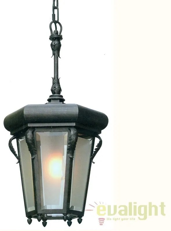 Pendul iluminat exterior din fier forjat, HL 2580