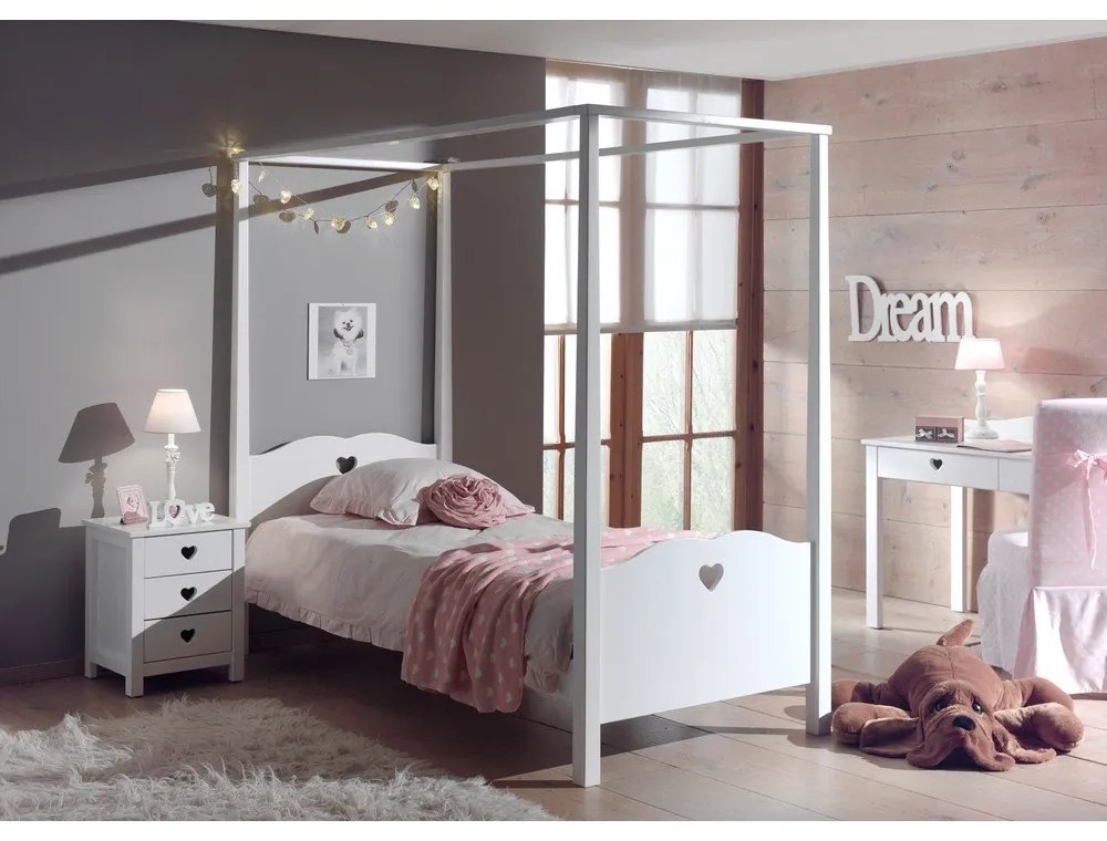 Noptieră pentru copii Vipack Amori, alb