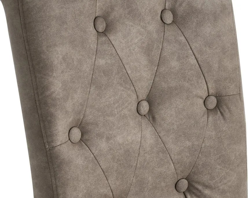 Set de 2 scaune CASA din microfibra taupe si picioare din lemn