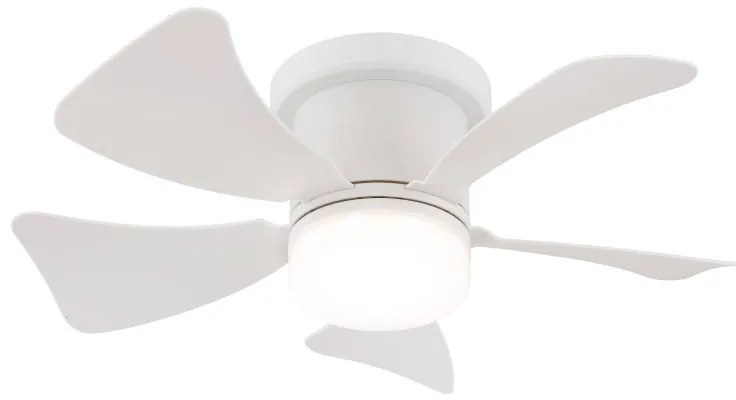 Lustra LED cu ventilator si telecomanda HINES alb 40cm, 03609W GL