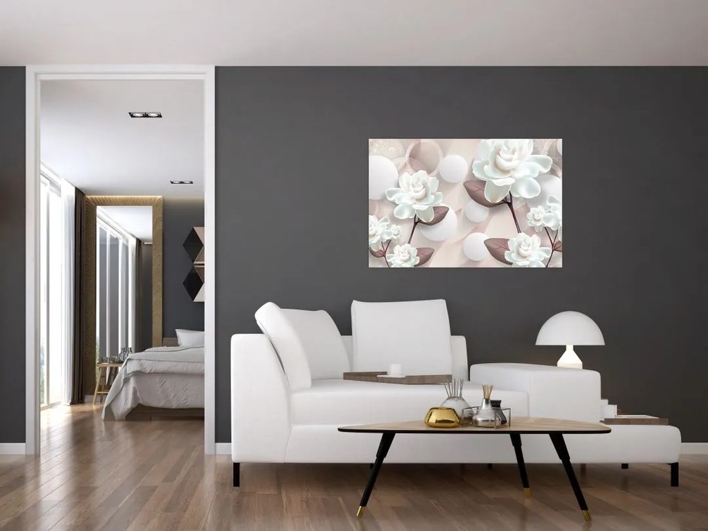 Tablou - Flori de trandafir (90x60 cm)