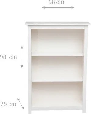 Vitrina mica, L68 25 H98 cm, alb antic, lemn masiv