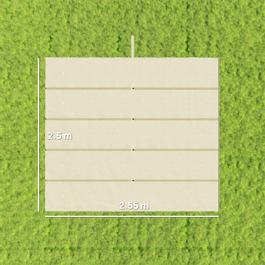 Outsunny Tettuccio di Ricambio per Gazebo 3x3 m con 10 Fori di Drenaggio Grigio | Aosom Romania