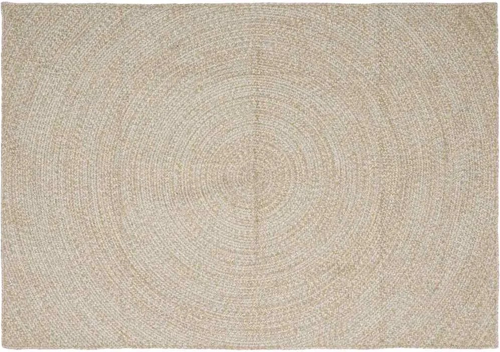 vidaXL Covoare de zonă Dreptunghiular Natural și Alb 240 x 340 cm Iută