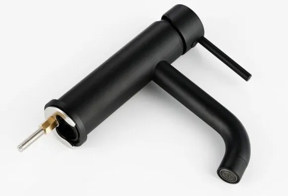 REA-B4102 - Baterie pentru lavoar LUNGO, 16,5 cm, neagră