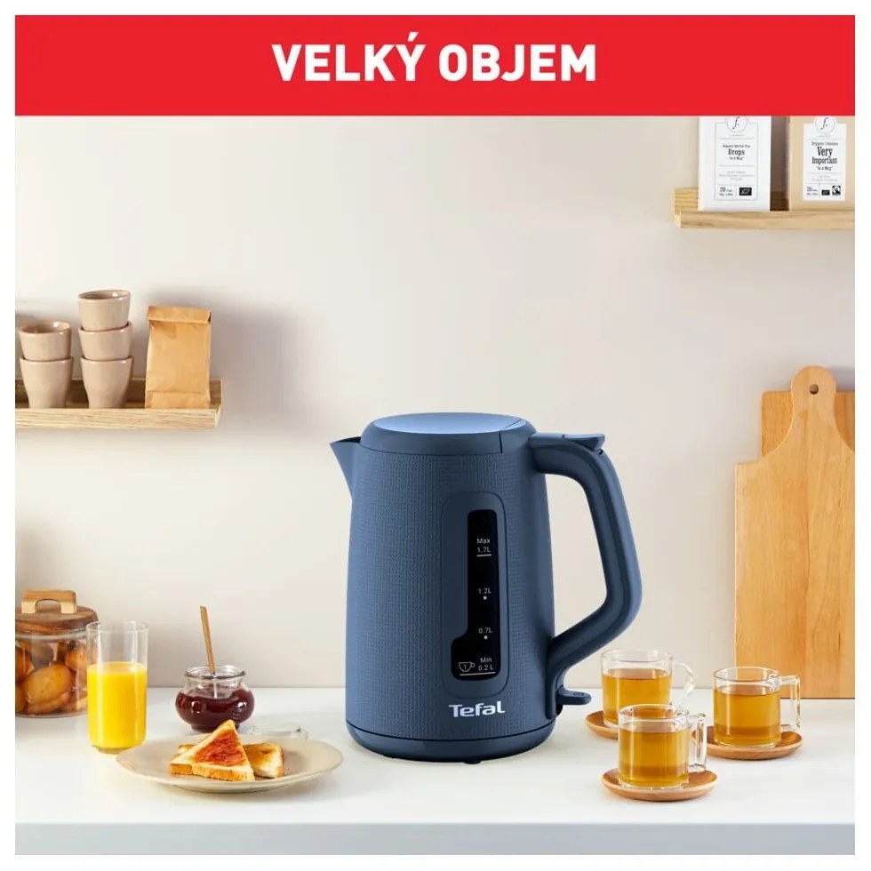 Ceainic electric albastru închis din plastic 1,7 l KO2M0410 – Tefal