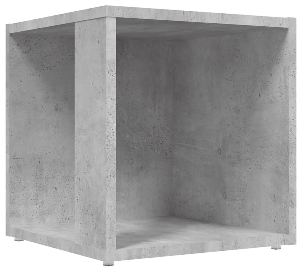 809012 vidaXL Masă laterală, gri beton, 33x33x34,5 cm, PAL