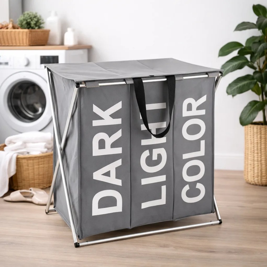 Coș textil pentru rufe murdare 4Home Trio,