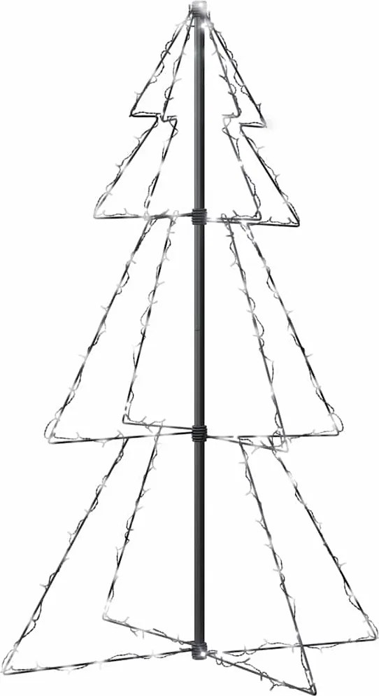 vidaXL Brad Crăciun conic, 78x120 cm, 160 LED-uri, interior & exterior