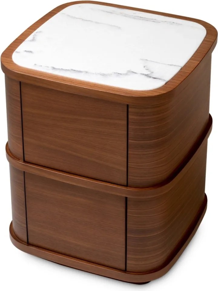 Noptiera/ masuta laterala design LUX Cabana S, furnir nuc