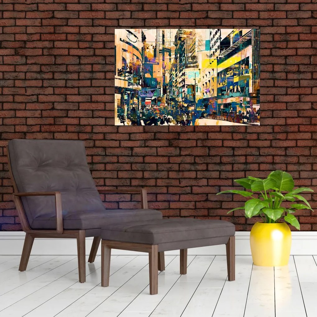 Tablou abstacțiunii pictate (90x60 cm)