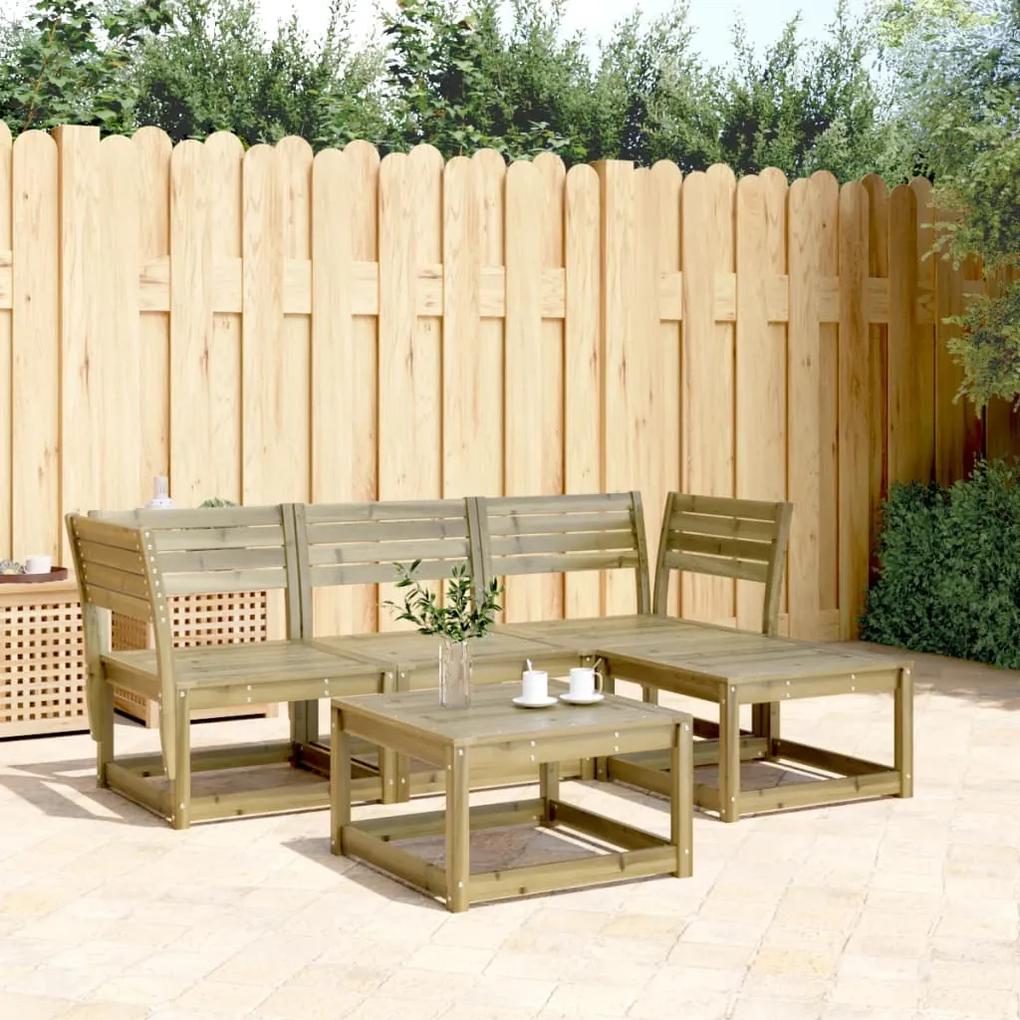 3216909 vidaXL Set mobilier relaxare de grădină, 4 piese, lemn de pin tratat