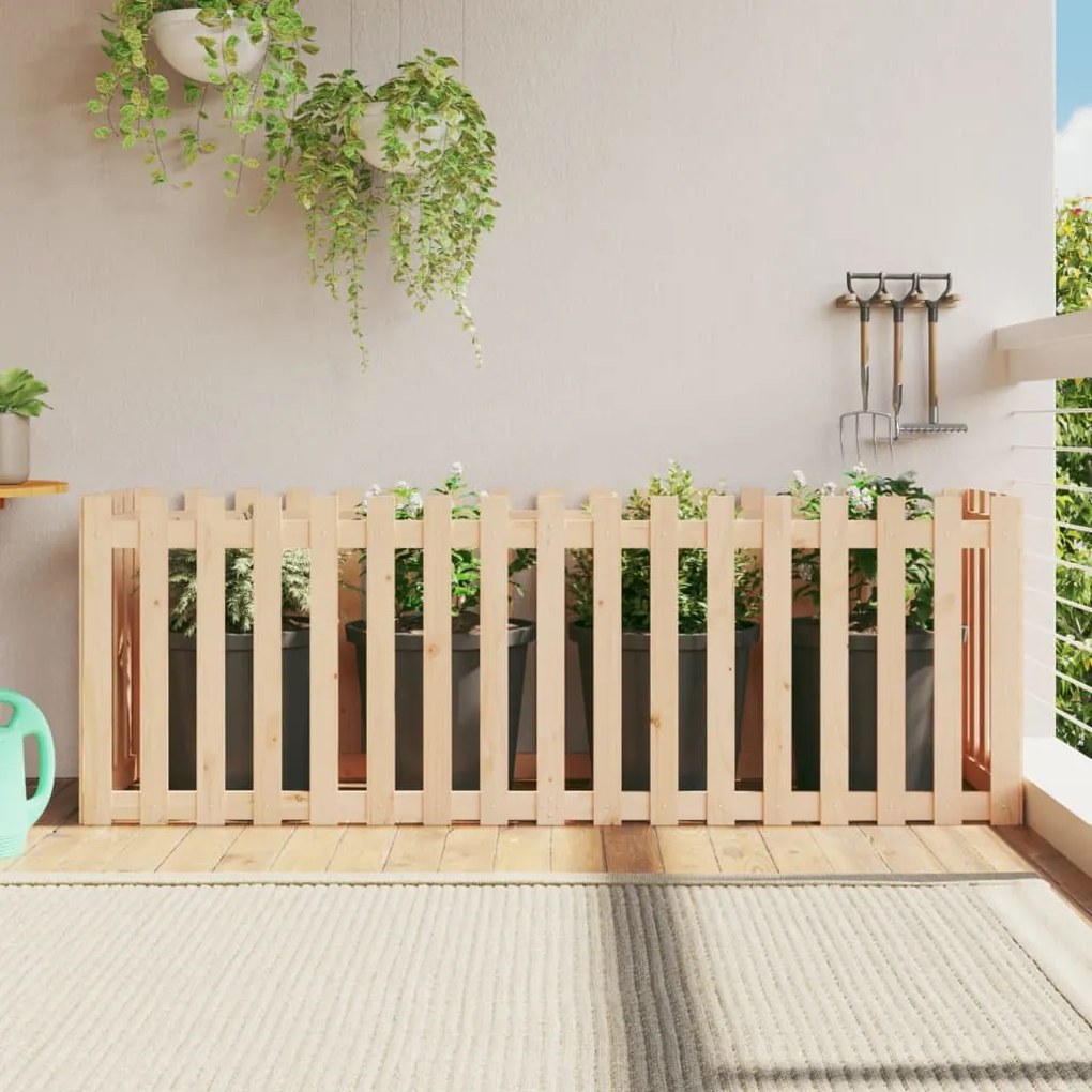 vidaXL Pat înălțat grădină design gard 200x50x70 cm lemn impregnat pin