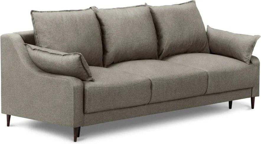 Canapea extensibilă cu spațiu pentru depozitare Mazzini Sofas Ancolie, maro deschis, 215 cm