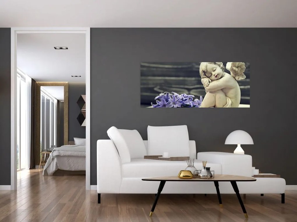 Tablou - Înger cu floare (120x50 cm)