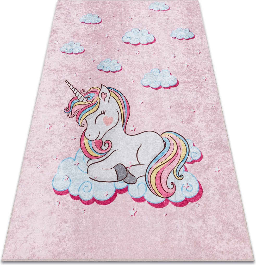 JUNIOR 51855.804 covor lavabil Inorog, nori pentru copii anti-alunecare - roz - SECUNDAR-COTATI PRODUSUL